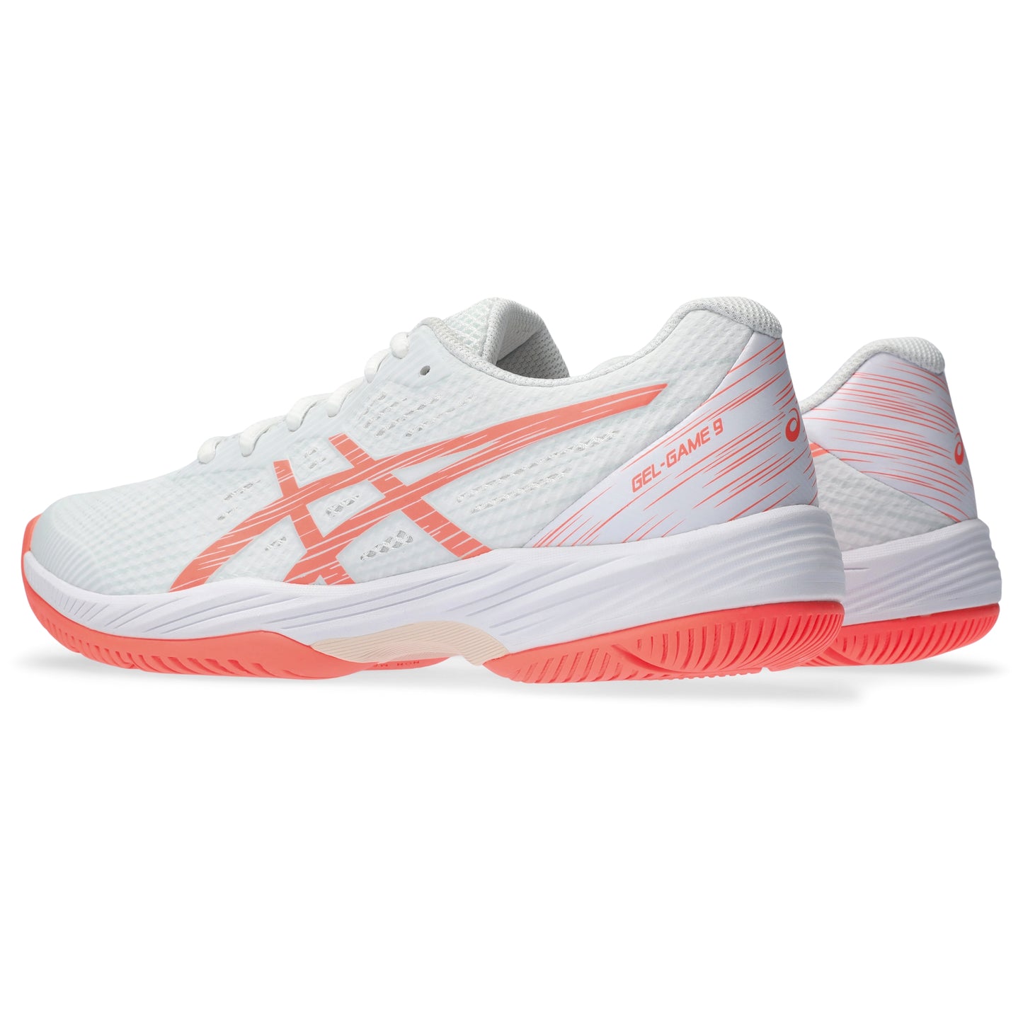 ASICS SHOE G-GAME 9 WN WHITE/SUN CORAL (SS24)