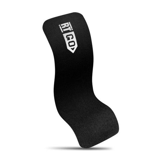Black tape with a logo on a white background