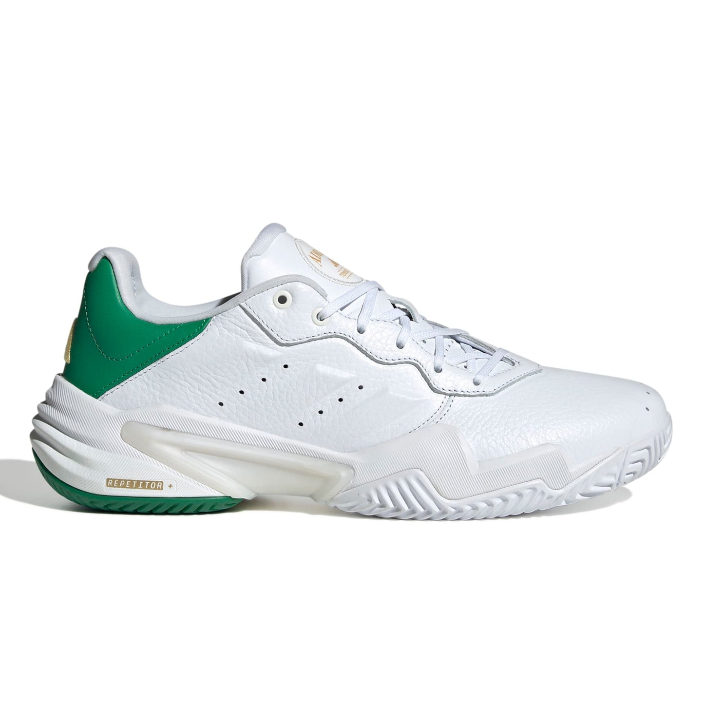 ADIDAS SHOE BARRICADE 13 LEATHER MN METALLIC/WHITE/GREEN (AW25)
