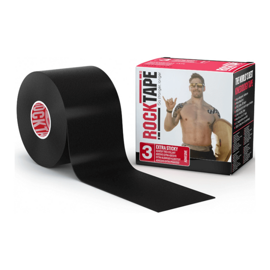 ROCKTAPE STANDARD EXTRA STICKY ROLL 5CM X 5CM BLK