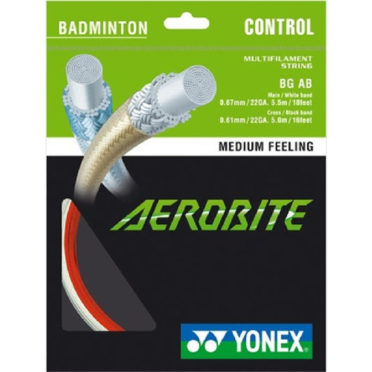 YONEX STRING BMT AEROBITE 22G WHT/RED SET