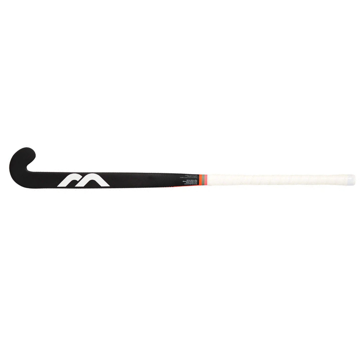Hockey stick with black and white design on a white background