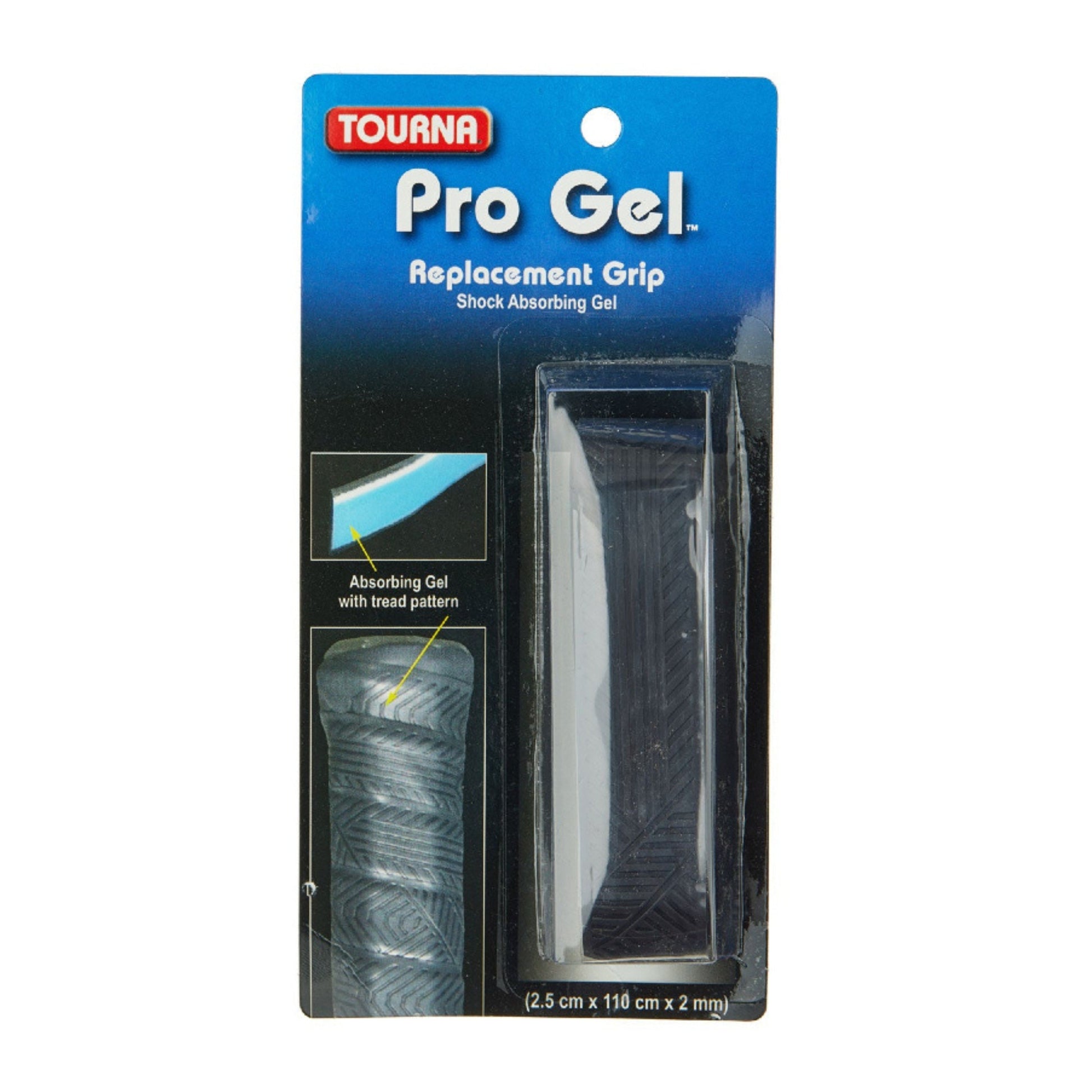 Packaged Tourna Pro Gel replacement grip on a white background
