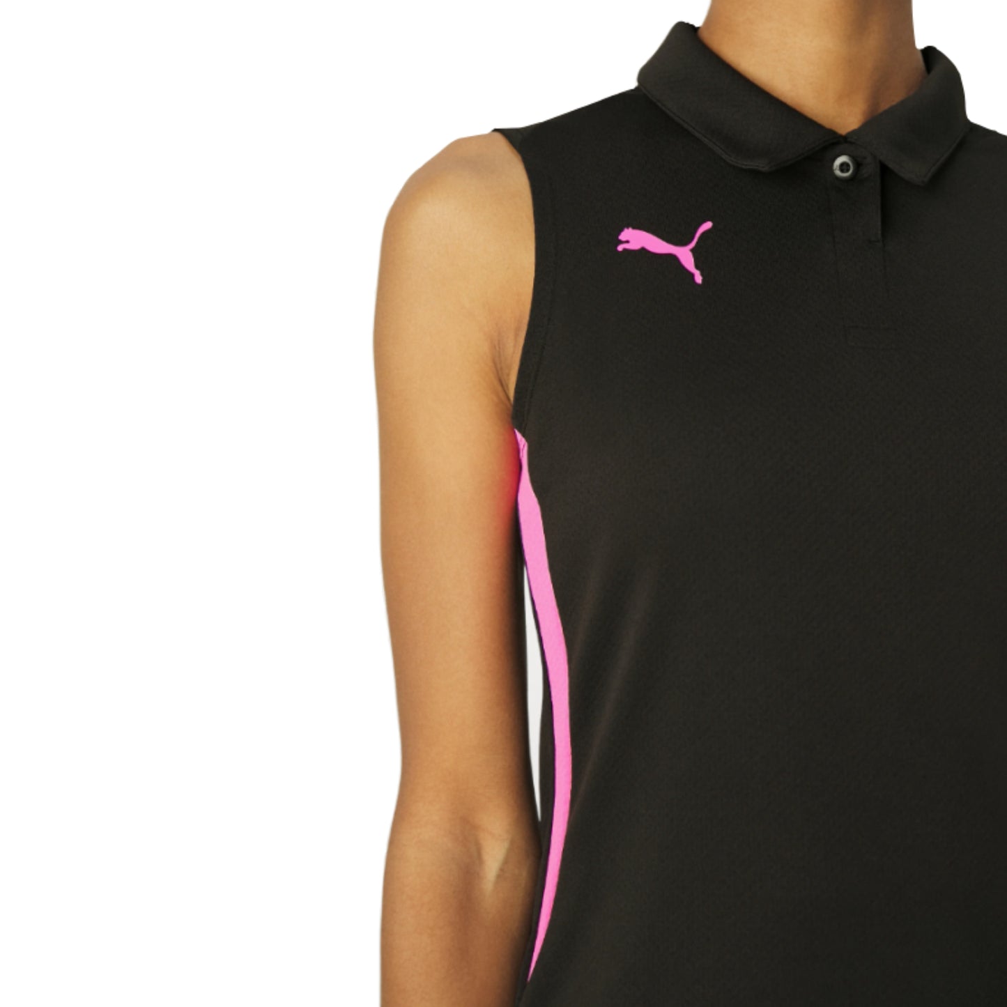 PUMA SHIRT TANK PADEL WOVEN BLACK/PINK (AW24)