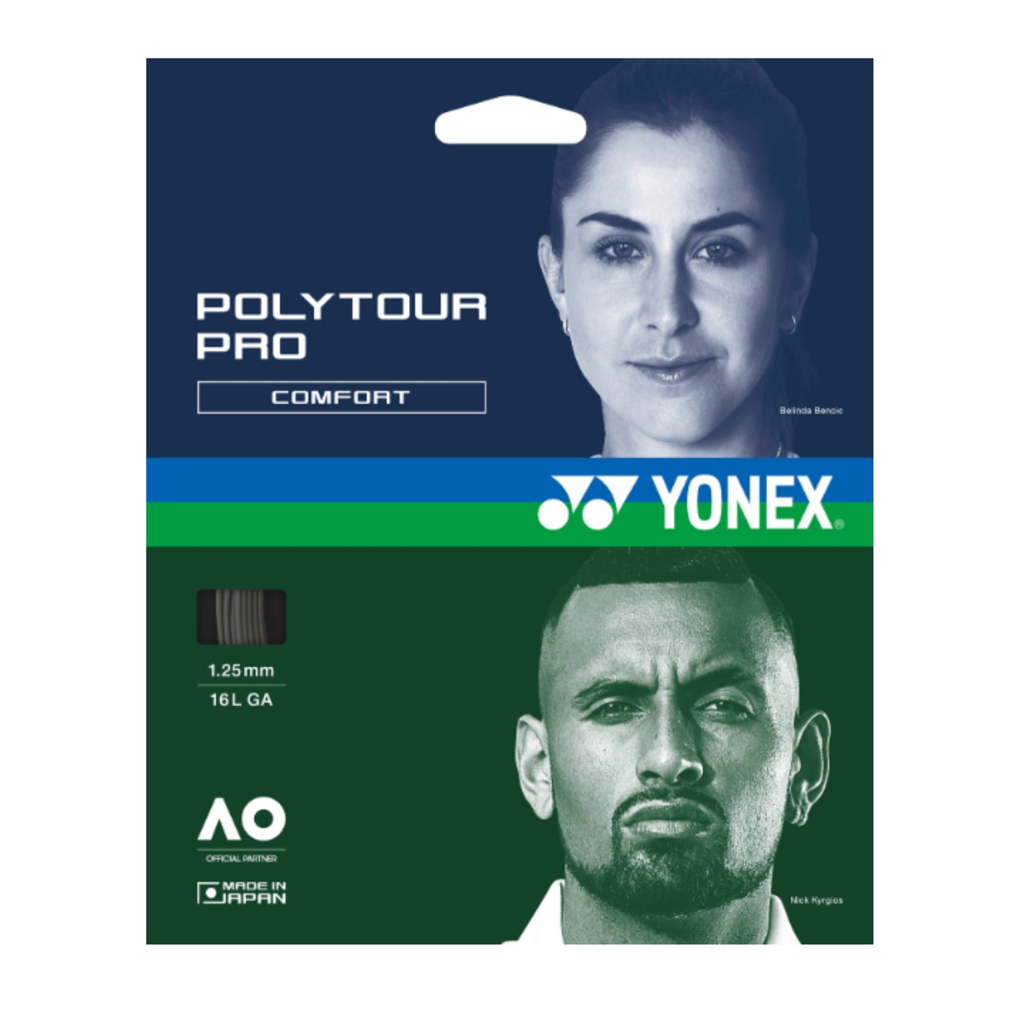 YONEX STRING POLYTOUR PRO 1.25MM 16G GREY SET