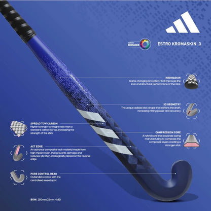 ADIDAS STICK ESTRO KROMASKIN .3 LOW BOW LUCID BLUE/ZERO METALLIC (2025)