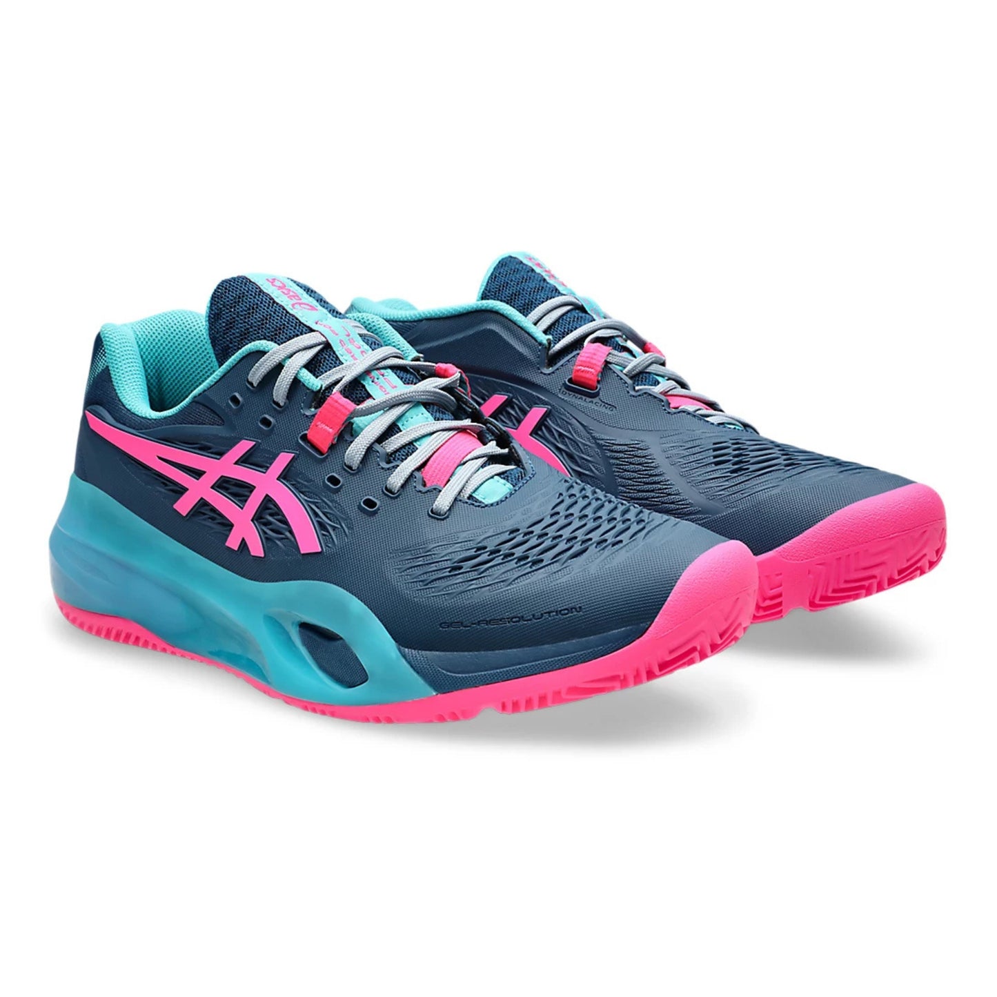 ASICS SHOE G-RESOLUTION X PADEL MN MAKO BLUE/HOT PINK (SS25)