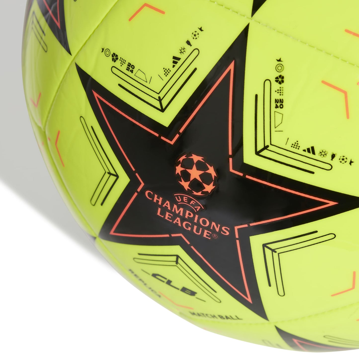 ADIDAS BALL SOCCER UCL CLUB LEAGUE SOLAR YELLOW/BLACK (AW24)