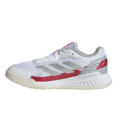 ADIDAS SHOE PADEL COURTQUICK WN CLOUD WHITE/SILVER METALLIC/LUCID PINK (SS25)