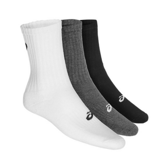 ASICS SOCK CREW TENNIS CUSHIONED BLACK/WHITE/GREY (SS25)