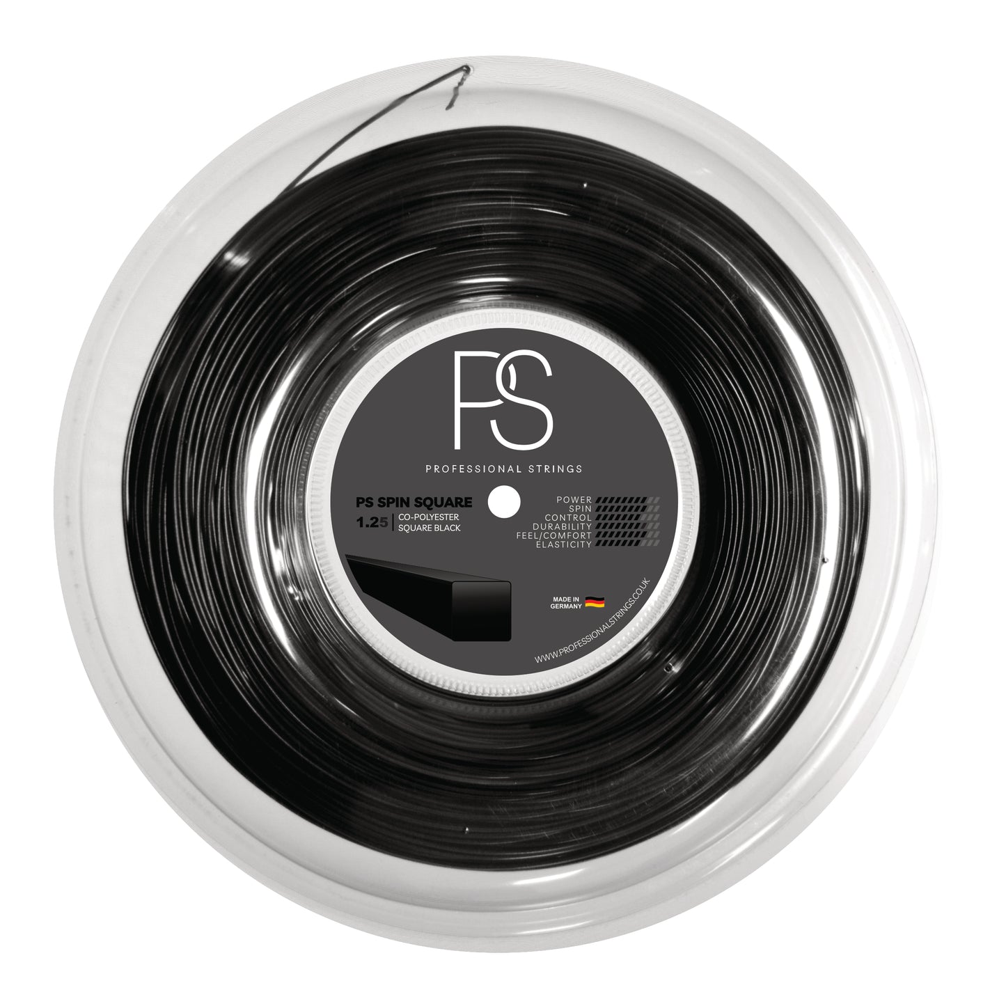 PRO STRING SPIN SQUARE BLACK 1.25MM REEL