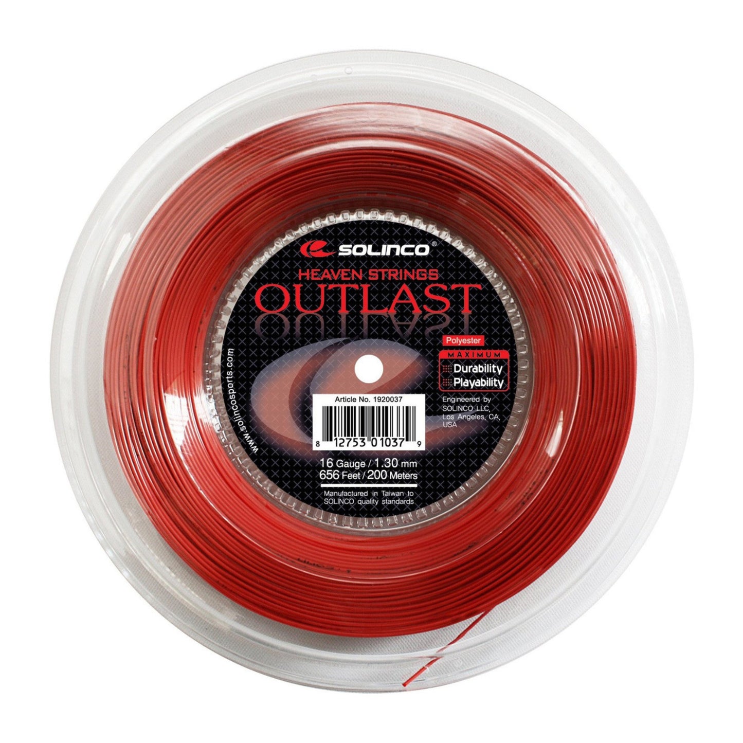 SOLINCO STRING OUTLAST RED 16G 1.30MM REEL