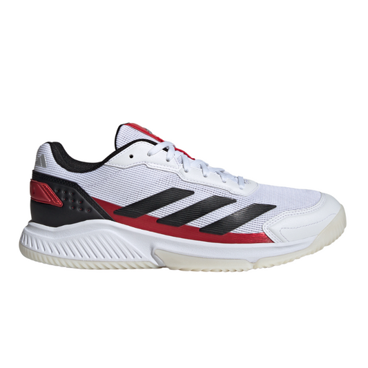ADIDAS SHOE PADEL COURTQUICK MN WHITE/BLACK/LUCID RED (SS25)