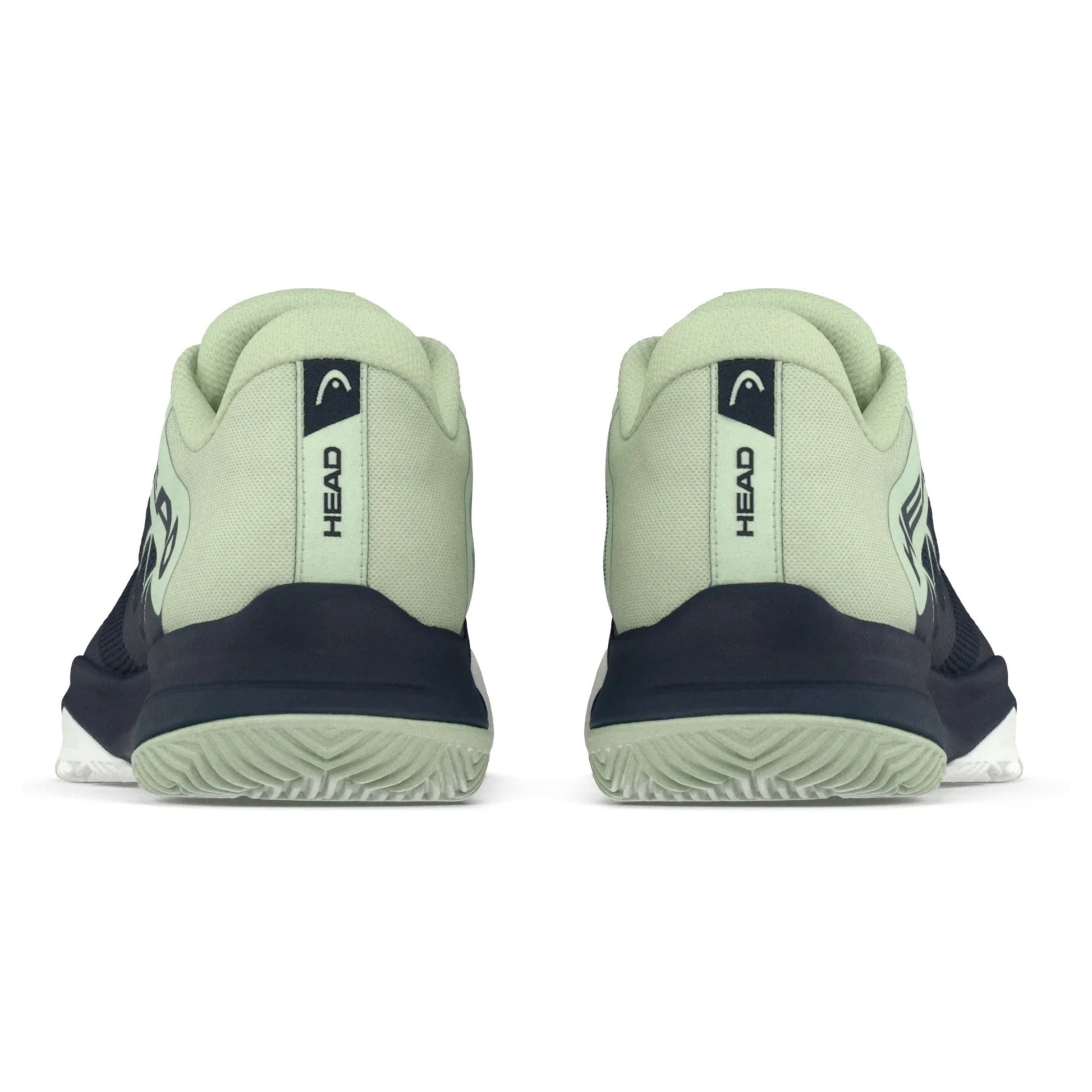 Light green Head padel shoes with black soles on a white background