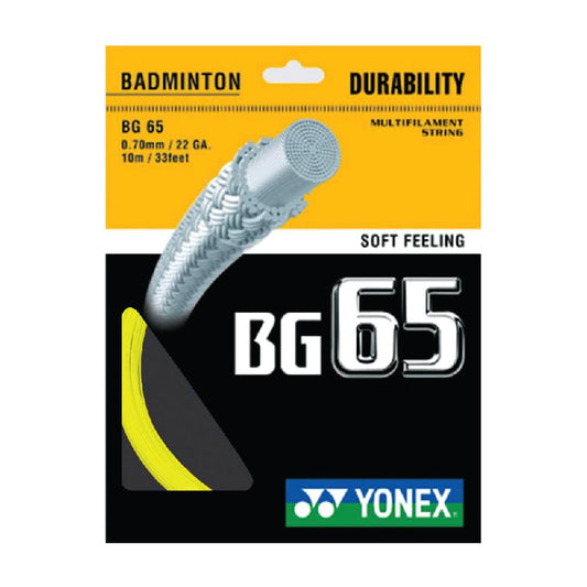 YONEX STRING BMT BG65 22G 0.70MM YEL SET