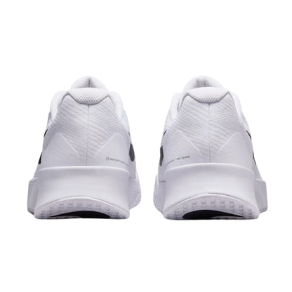 White tennis shoes with brand logo on a white background