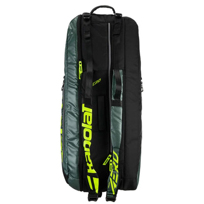 Tennis racket bag with brand logo on a white background