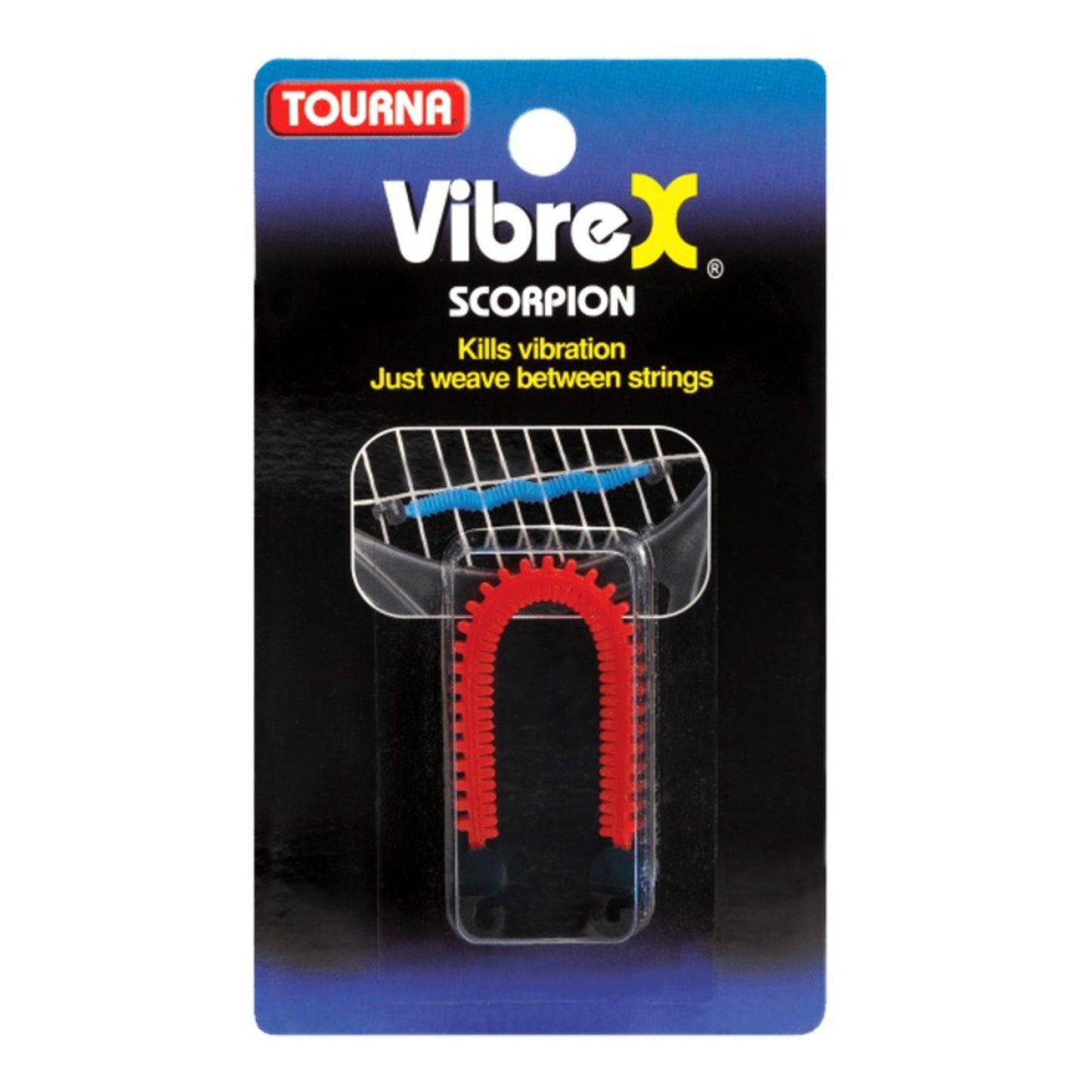 Tourana VibreX Scorpion vibration dampener packaging on a white background