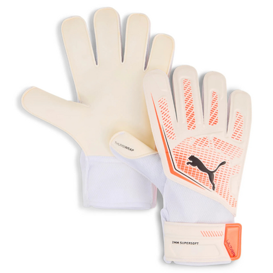 PUMA GLOVES SOCCER GOALKEEPER ULTRA PLAY RC WHITE/GLOWING RED (SS25)