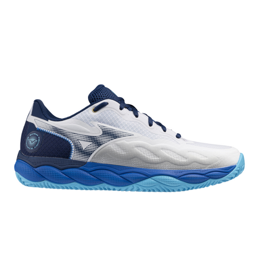 MIZUNO SHOE WAVE ENFORCE COURT WHITE/ESTATE BLUE (AW24)