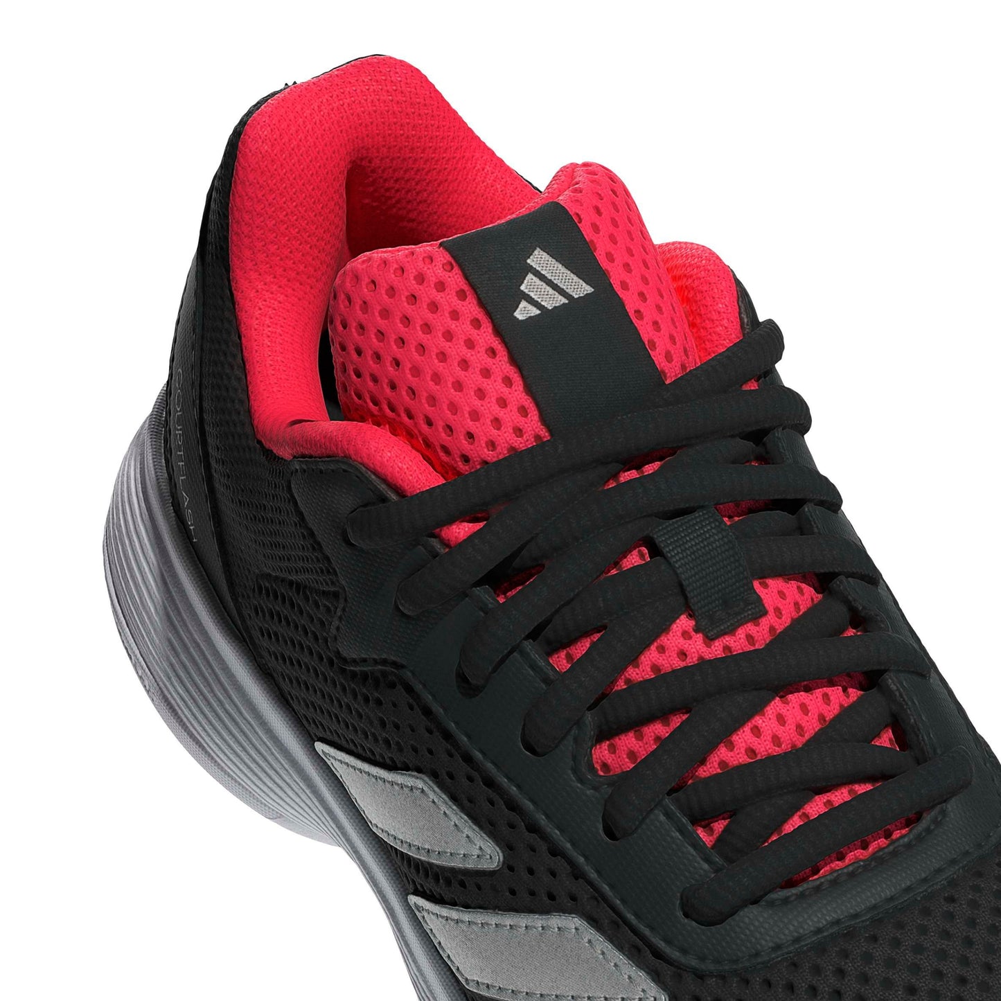 ADIDAS SHOE COURTFLASH KID BLACK/RED (SS26)