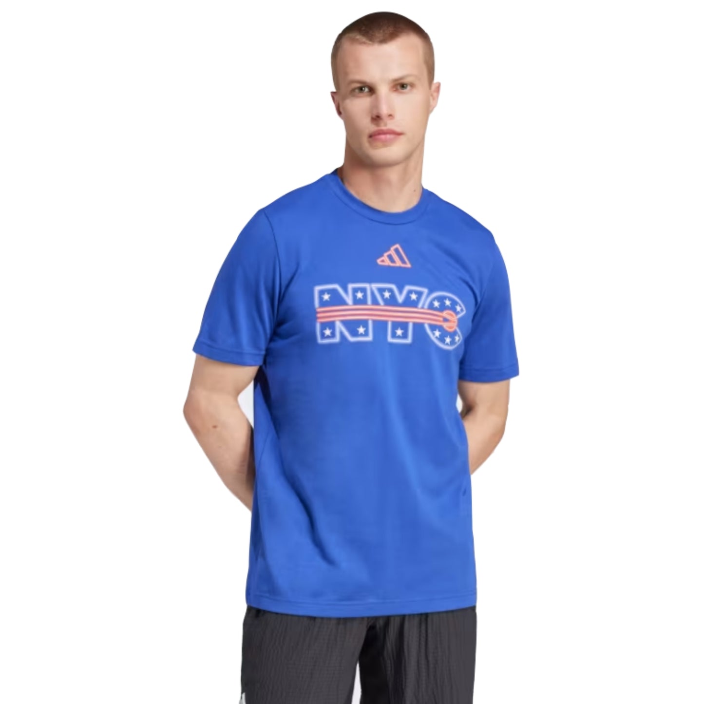 ADIDAS SHIRT TEE NYC GRAPHIC MN LUCID BLUE (AW24)