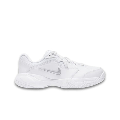 NIKE SHOE COURT LITE 2 KID WHITE/METALLIC SILVER (SS26)
