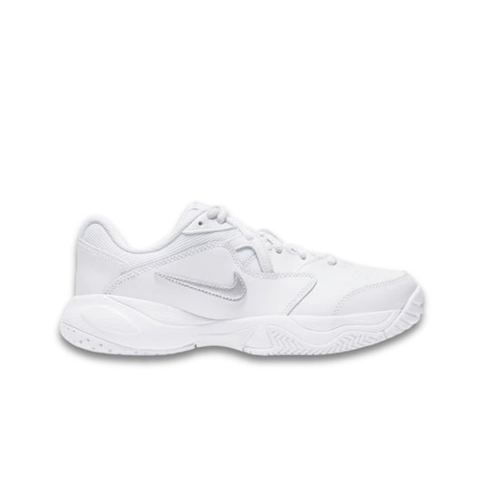 NIKE SHOE COURT LITE 2 KID WHITE/METALLIC SILVER (SS26)