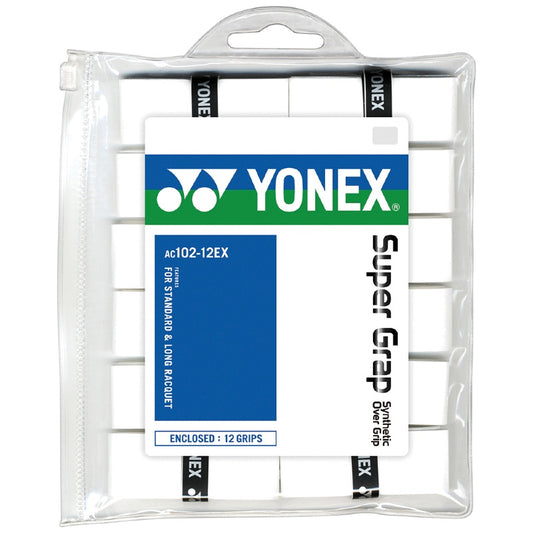 YONEX GRIP OVERGRIP SUPER GRAP WHT (12)