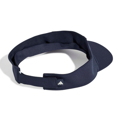 Navy visor with Adidas logo on a white background